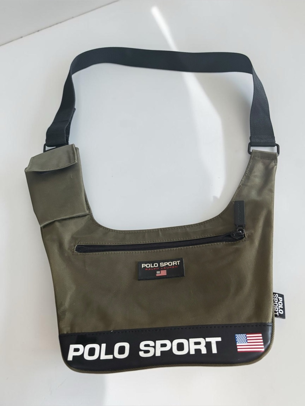 Vintage Polo Sport Ralph Lauren Shoulder Bag Y2K Green Nylon